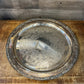 Vintage WM Rogers Victorian Rose Silver Plated Round Serving Tray