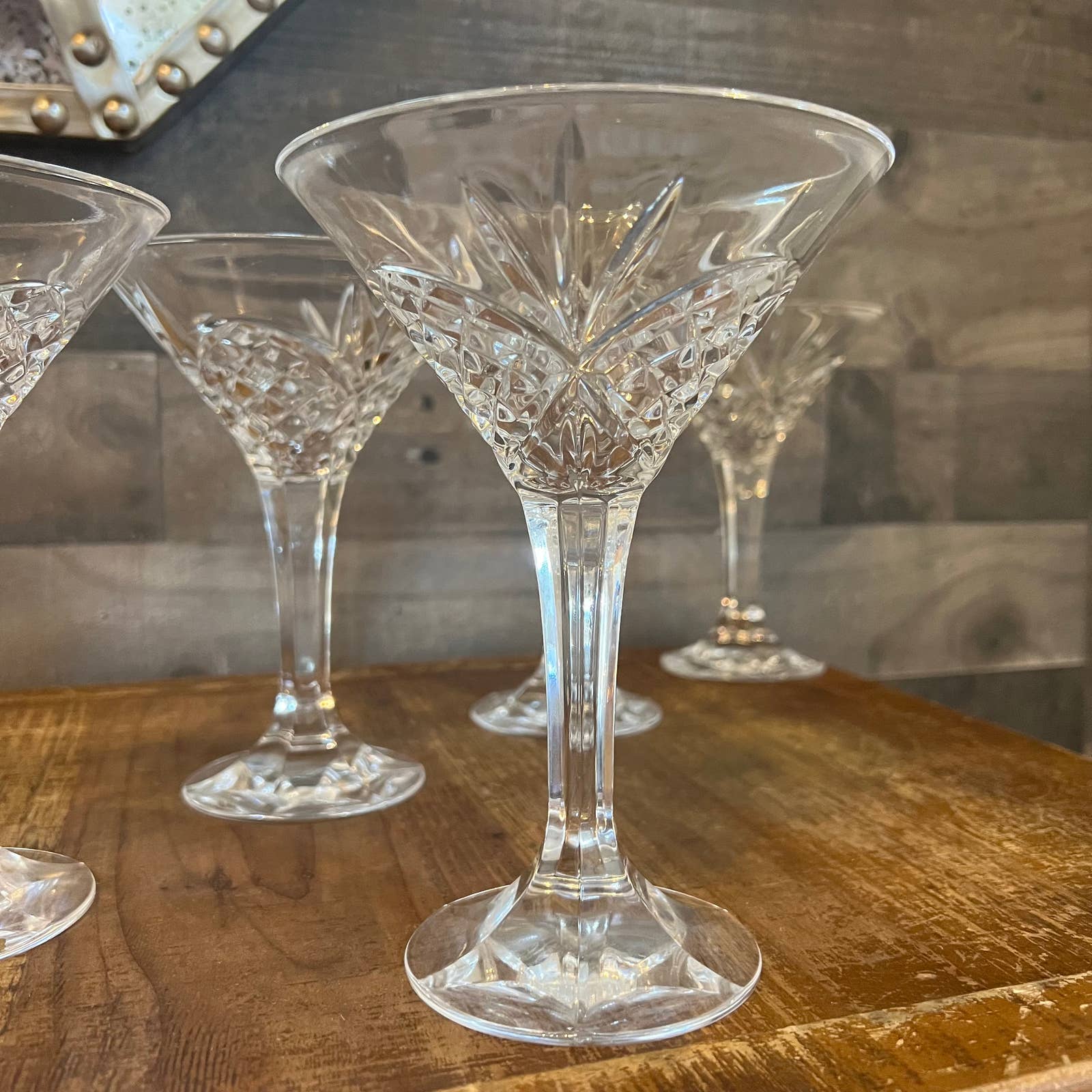 Vintage Dublin Cut Crystal Martini Glass by Godinger - 1