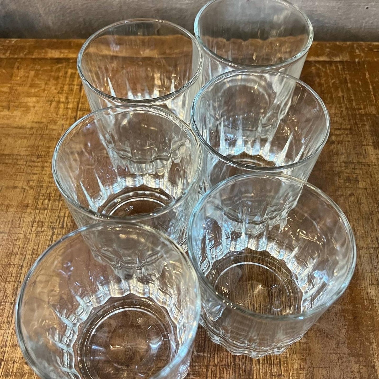 6 Crisa Kristalino clear rocks glasses