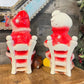 Vintage Santa and Mrs Claus Chalkware Figurines - 14 inch tall