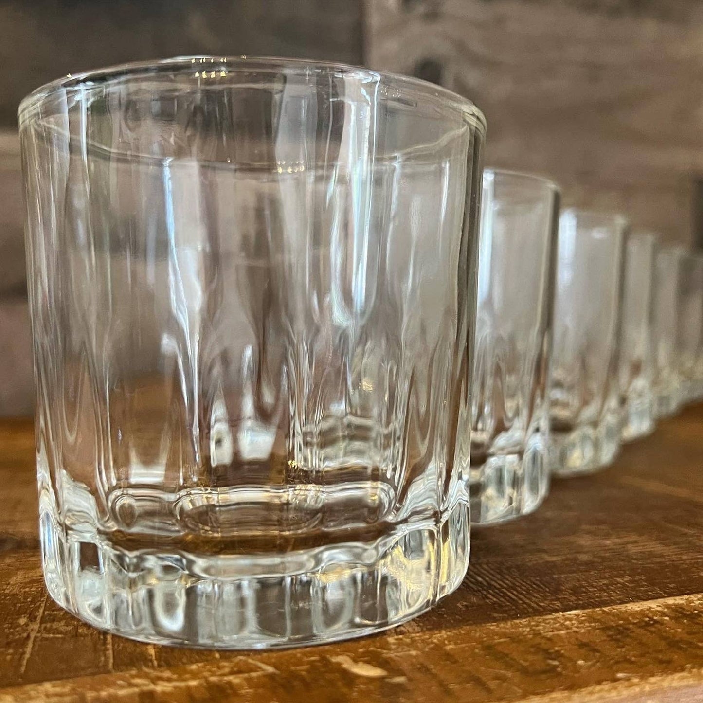 6 Crisa Kristalino clear rocks glasses