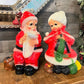 Vintage Santa and Mrs Claus Chalkware Figurines - 14 inch tall