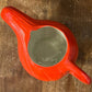 Vintage unique red glazed pottery watering can