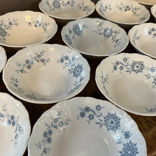 7 Bavarian Blue Christina Porcelain Seltmann Welden fruit and dessert bowls