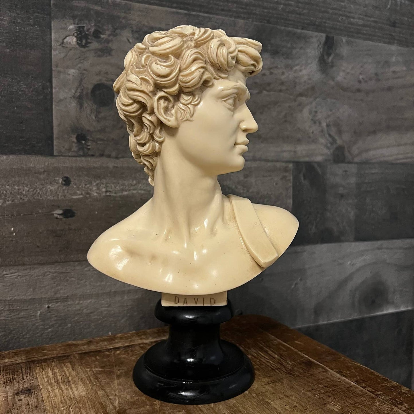 Vintage David Michelangelo bust statue sculpture by G. Ruggeri