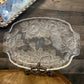 Mikasa Studio Nova Winter Rose Crystal handled serving tray