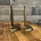 Vintage Pair of Brass Sand Dollar Shell Bookends