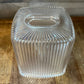 Vintage ribbed lucite tissue box cover