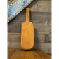 Vintage wooden long handle rounded rectangular cheese board - cutting board