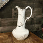 Antique Weimar Germany porcelain pitcher - ever - jug with large ornate handle - water pitcher - drink pitcher - teapot - coffee pot