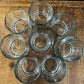 Vintage set of 8 anchor hocking tartan Manchester rocks glasses - rocks glasses - old fashioned glasses - short glasses - MCM glasses