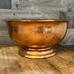 Vintage Coppercraft Guild aged copper footed pedestal bowl