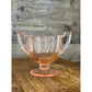 Vintage art deco pink depression glass open sugar bowl