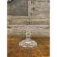 Clear glass thumbprint diamond point pattern round pedestal cake stand - fruit stand - dessert stand