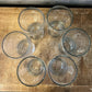 Vintage set of 6 tall pilsner beer clear glasses