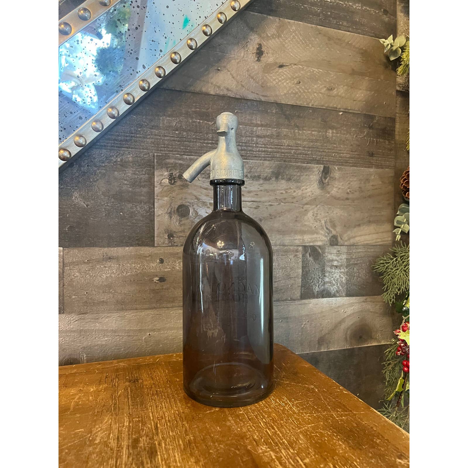 Magnolia Market Home Vintage Insired Glass Seltzer Bottles Farmhouse Decor store