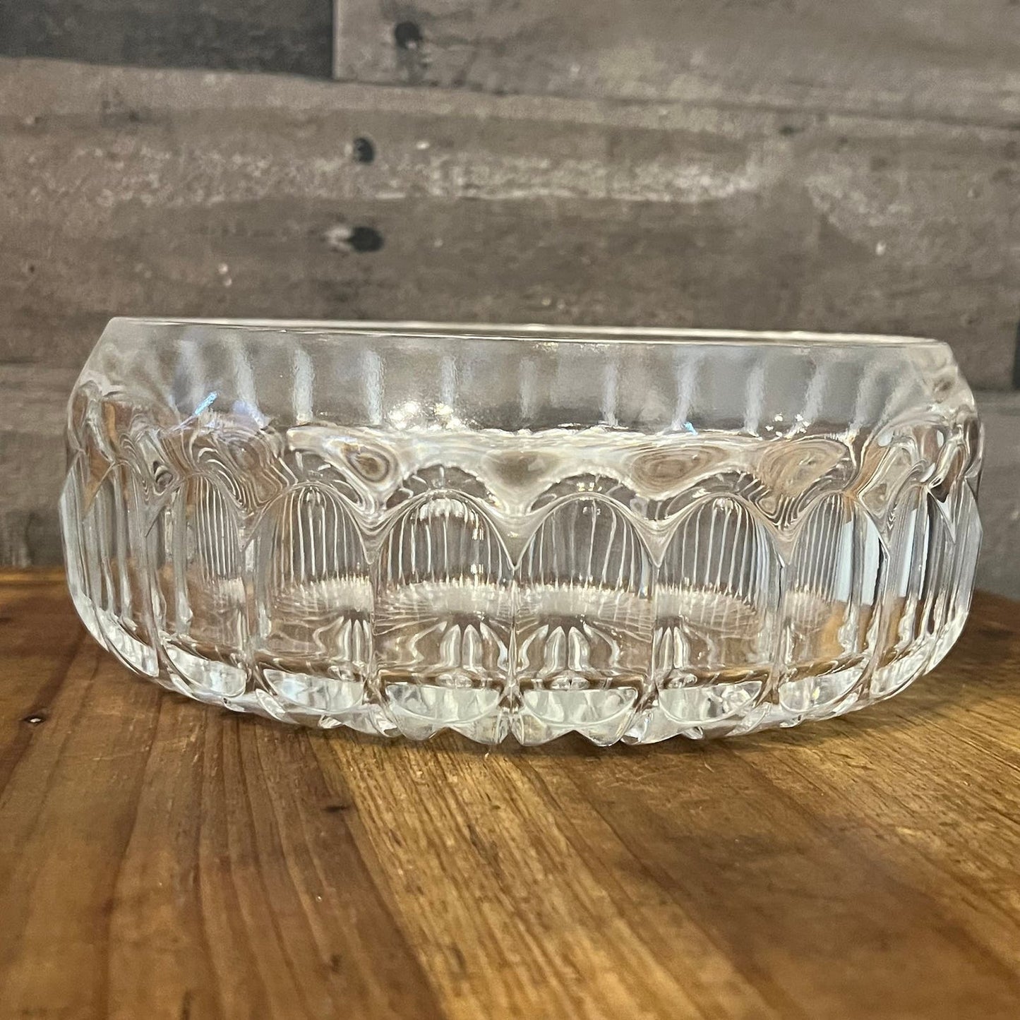 Vintage Large Crystal Round Bowl