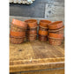 Petite wicker basket planter pots - set of 4