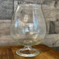 Clear glass brandy snifter / vase