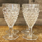 Set of 4 Fostoria American Clear glass water goblets - vintage glasses - bar glasses - cocktail glasses - bar cart glasses - stem 2056