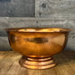 Vintage Coppercraft Guild aged copper footed pedestal bowl