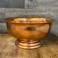 Vintage Coppercraft Guild aged copper footed pedestal bowl