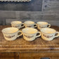 Pfaltzgraff Village pattern vintage teacups - mugs - set of 6