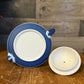 Petite Wedgwood jasperware cream on cobalt blue teapot