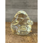 Petite clear glass blown pig figurine