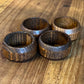 Vintage set of 4 wooden napkin rings