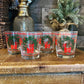 Libbey wreath and bow glasses - set of 4