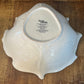 Creamy white earthenware leaf bowl