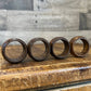 Vintage set of 4 wooden napkin rings