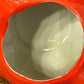 Vintage unique red glazed pottery watering can