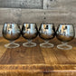 MCM platinum glass Dorothy Thorpe style brandy snifters - set of 4