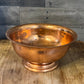 Vintage Coppercraft Guild aged copper footed pedestal bowl