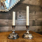 Vintage pair of IANTHE of England silver plated candlestick holders