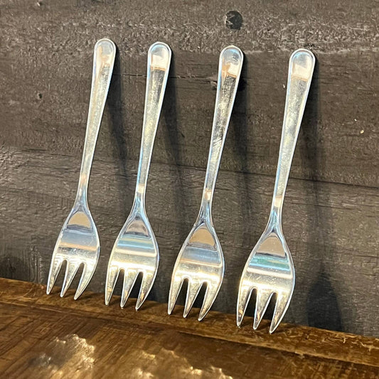 Vintage Leonard silver plate Italy petite forks - set of 4