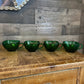 Vintage anchor hocking forest green teacups - set of 4