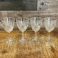 Cristal D’Arques crystal diamond point pattern claret wine glasses - set of 4