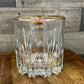 Crystal gold handled rim ice bucket - bottle holder