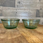 Vintage anchor hocking green glass custard cups