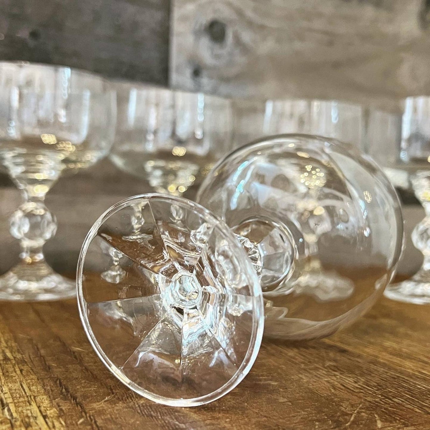 Set of 8 Bohemia crystal coupes - cocktail glasses