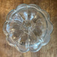 Vintage clear glass pumpkin candy dish with lid