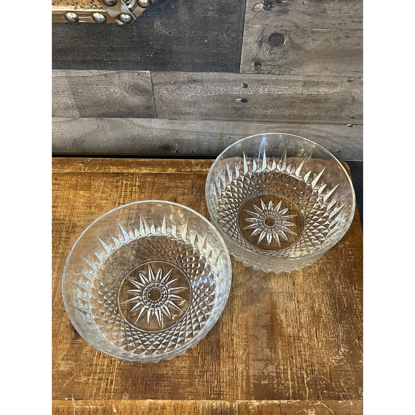 Pair of Arcoroc France 8 inch round glass bowls