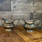 Antique B Altman & Co silver plated handled cream and sugar bowls