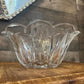 Lenox crystal Island Breeze pattern oval scallop rim bowl