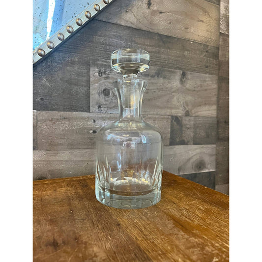 Vintage Krosno clear glass decanter and stopper - made in Poland