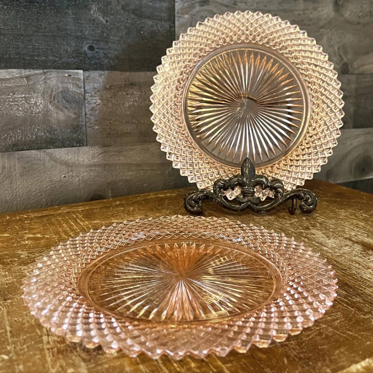 Mosser Depression Glass Salad and Dinner Plates