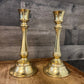 Vintage pair of brass Hallmark candlestick holders